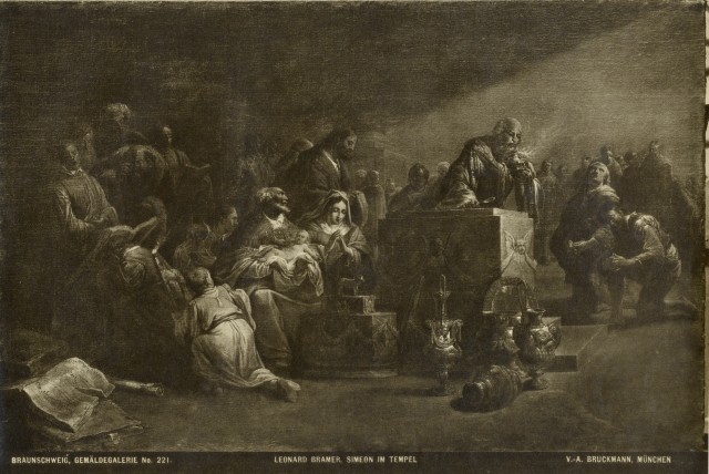 Bruckmann Verlag — Braunschweig, Gemäldegalerie No. 221, Leonard Bramer, Simeon im Tempel — insieme